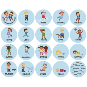 De 18 grundbevgelser 1-20 rundeller - gulvfolie