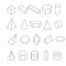 3D geometriske figurer - Farver eller Hvid