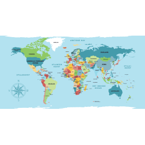 Verdenskort med farver 