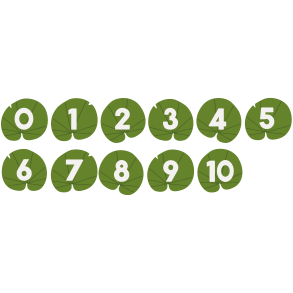 kandeblade med tal til motorikbanen