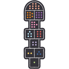 Hinkerude med prikker