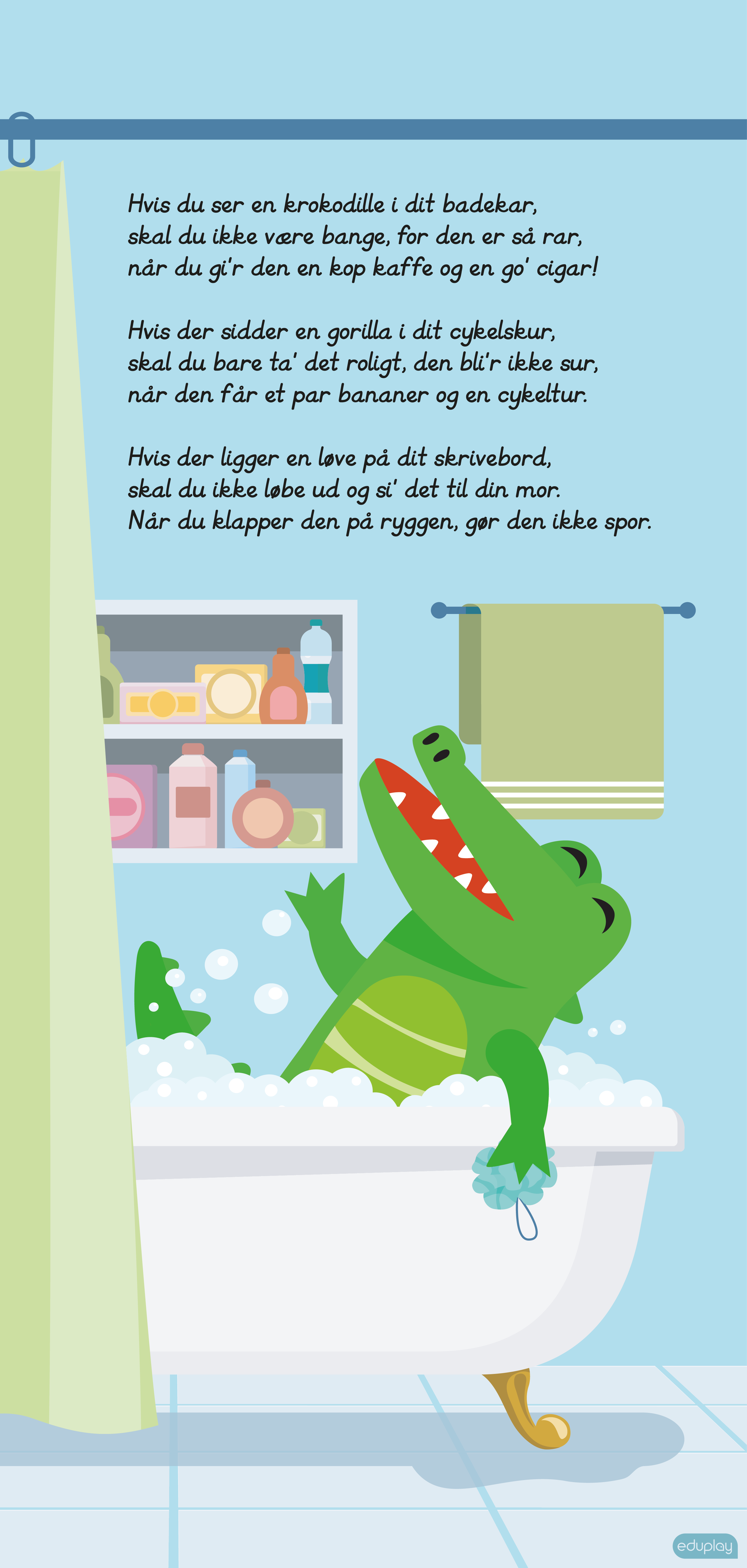 Hvis du ser en krokodille i dit badekar