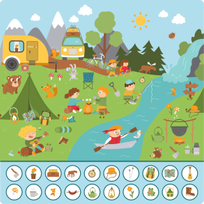 Find 20 ting - Camping