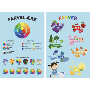 Stj dmpende skrmvg med Farvelre(H180 x B120 cm)