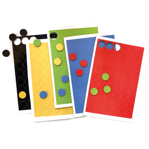 Magnetiske ark: 5 farver med 45 stk pr ark
