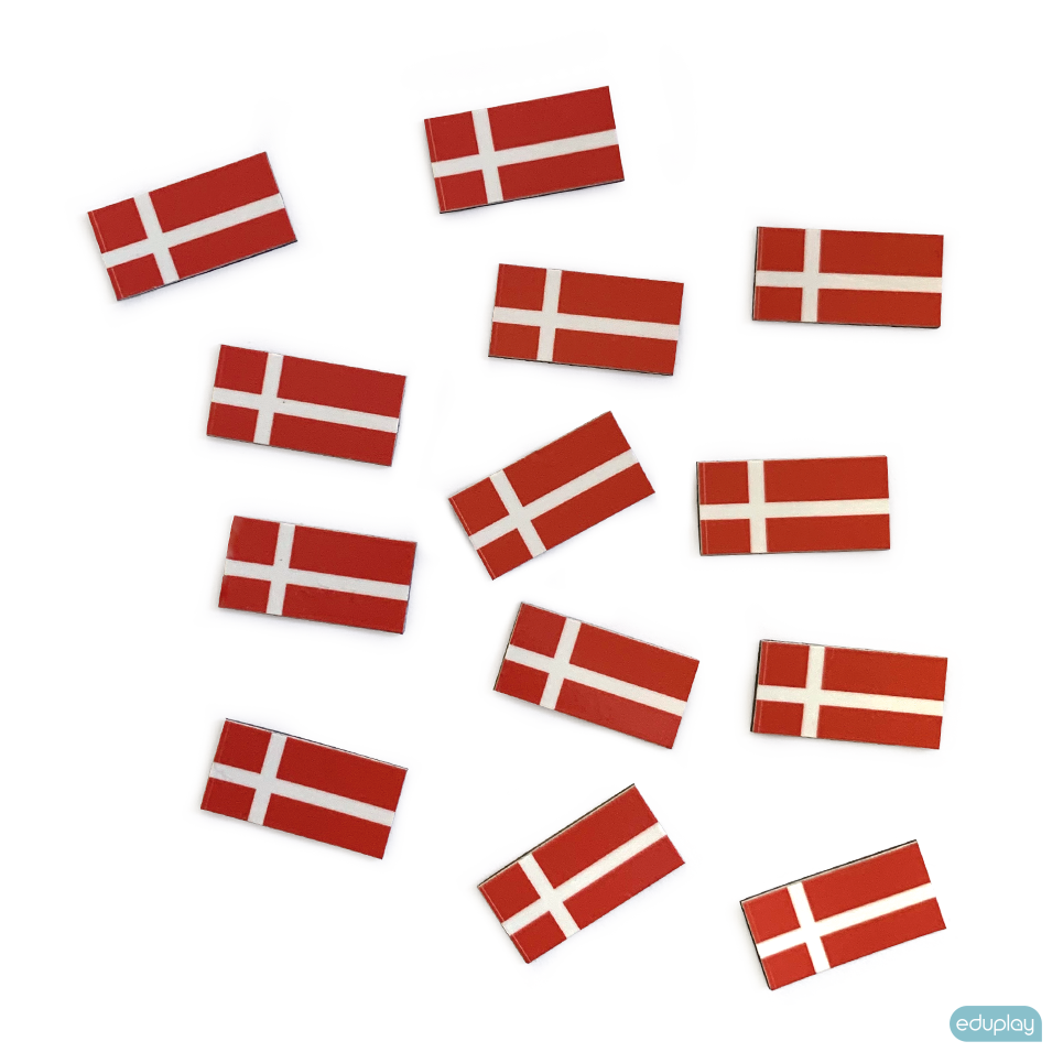 Magenstiske Dannebrog flag -  50 stk