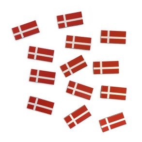 Magenstiske Dannebrog flag -  50 stk