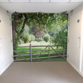 Parkhavedesign til dobbeltdre