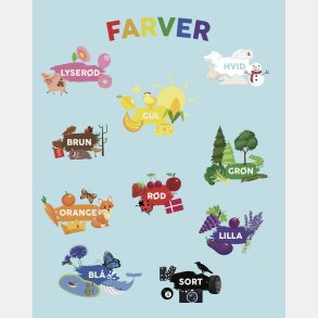 Stj dmpende skrmvg med farver (H150xB120 cm)