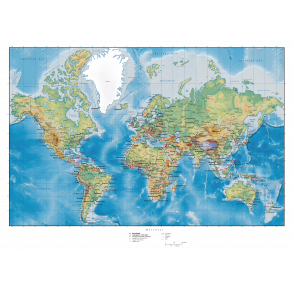 Verdenskort - realistisk 